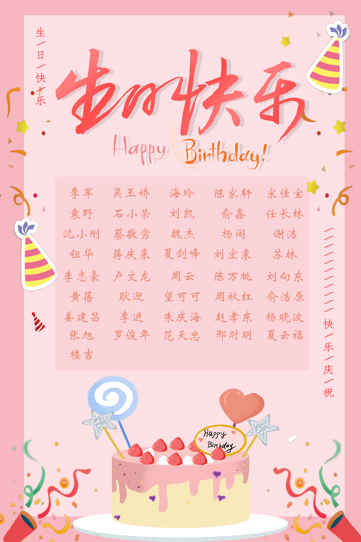 【生日祝?！抗ё?月生日的員工生日快樂！