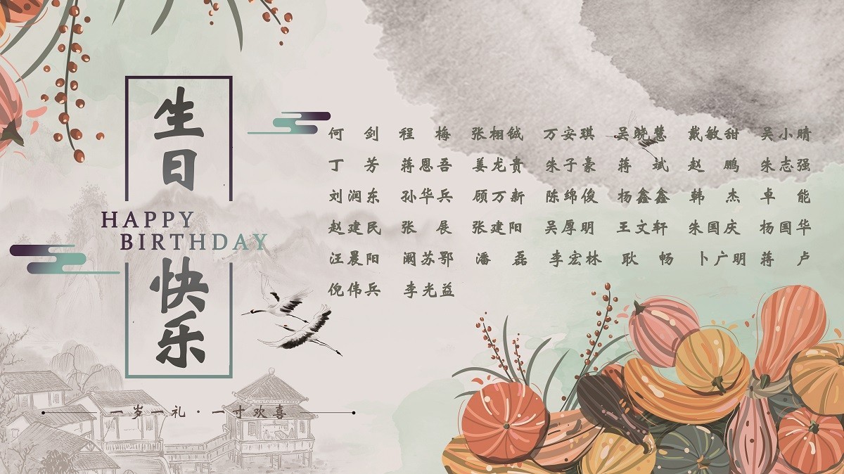 【生日祝?！抗ё?0月生日的員工生日快樂！